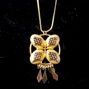 Goldtone Filigree Slide with Chain